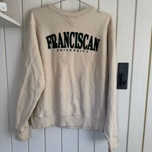 Franciscan University Crewneck Sweatshirt Men’s Medium embroidered Logo college